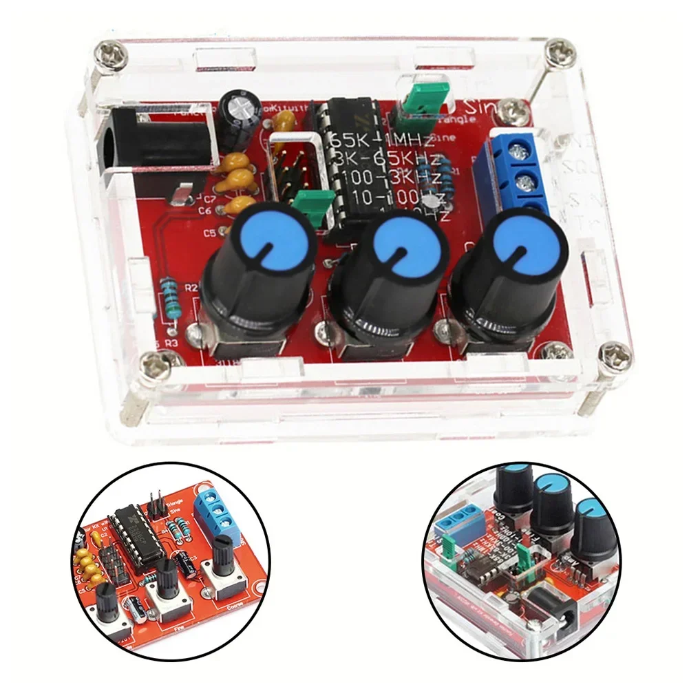 XR2206 High Precision Signal Generator DIY Kit Sine Triangle Square Waves 1Hz 1MHz Frequency Range Adjustable Frequency