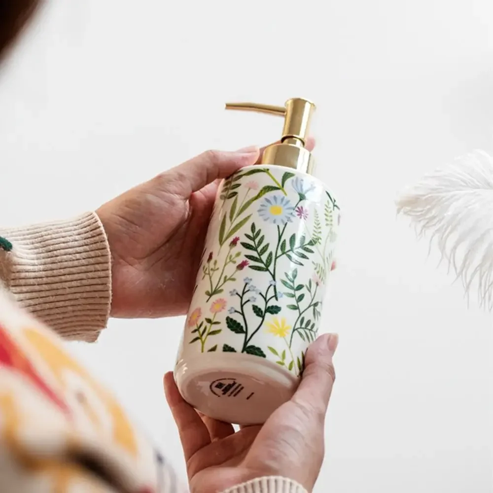 430 مللي موزع الصابون السيراميك الحديثة خمر البني السائل تخزين الحاويات حفظ الصابون الإبداعية زجاجة مضخة محلول الحمام