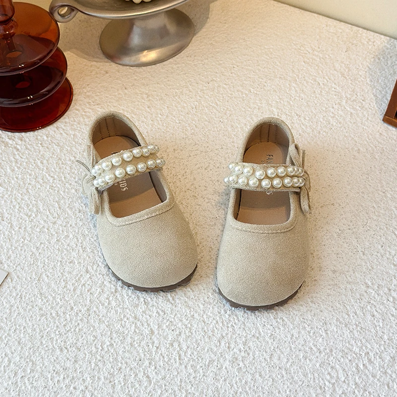 甘いファッション子供因果革靴プリンセスちょう結び女の子ドレスフラットシューズ春秋子供バレエシューズシンプルな新しい