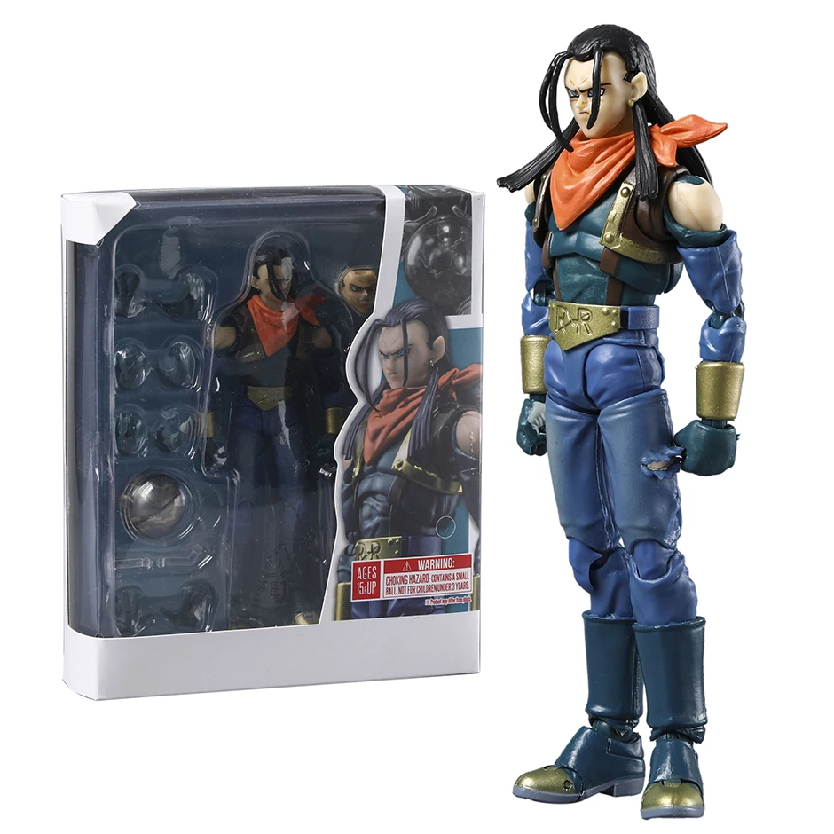 SHF Super Android 17, модель из ПВХ, коллекция аниме, фигурка, игрушка в подарок