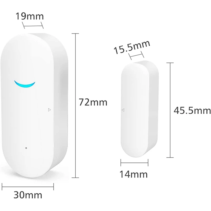 مغناطيس مستشعر الأبواب والنوافذ ، تحكم ذكي في التطبيق ، متوافق مع اليكساس ، مساعد جوجل ، إنذار أمان لاسلكي