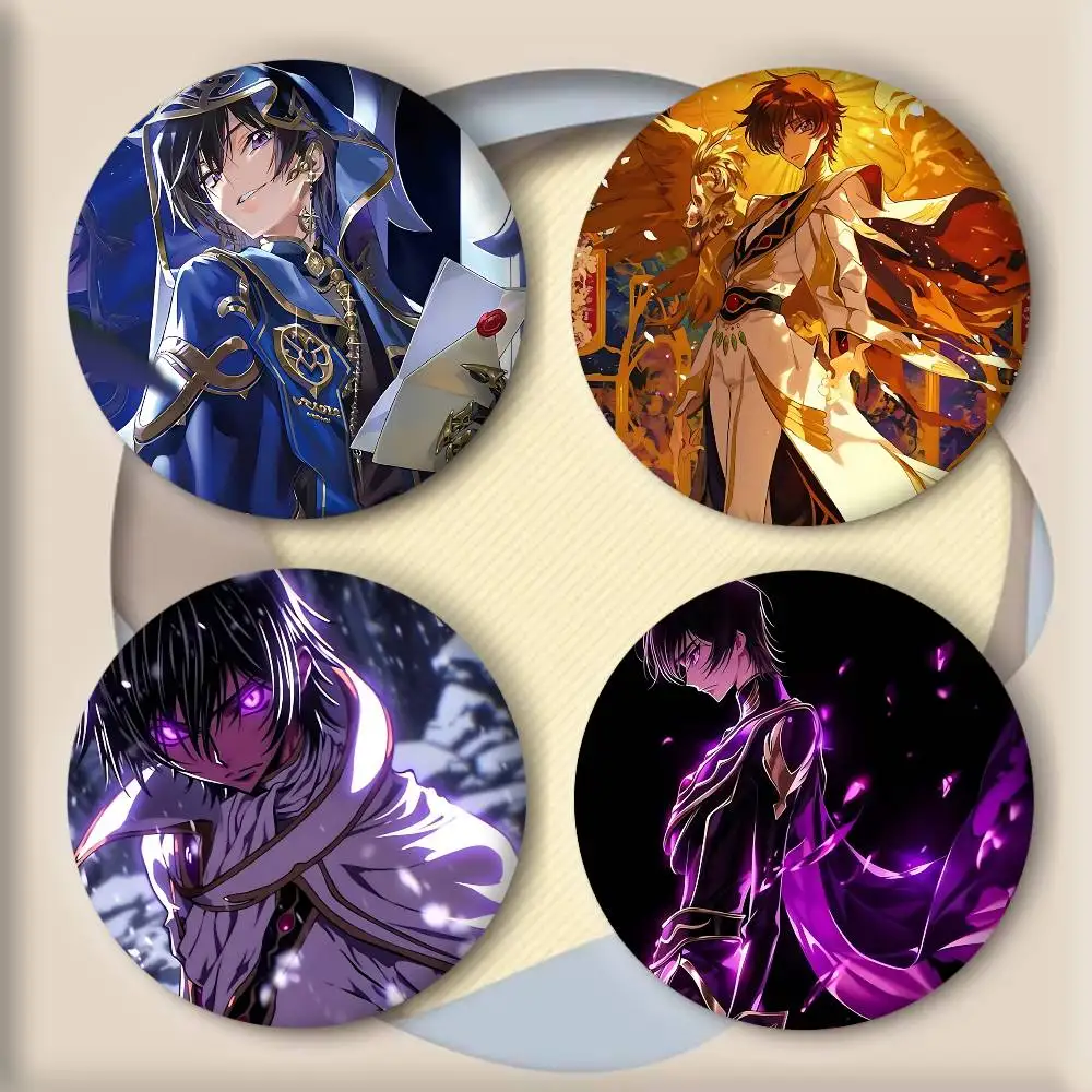Code G-Geass Lelouch Lamperouge Anime Round badge lapel pin backpack clothing jewelry accessories gift brooch