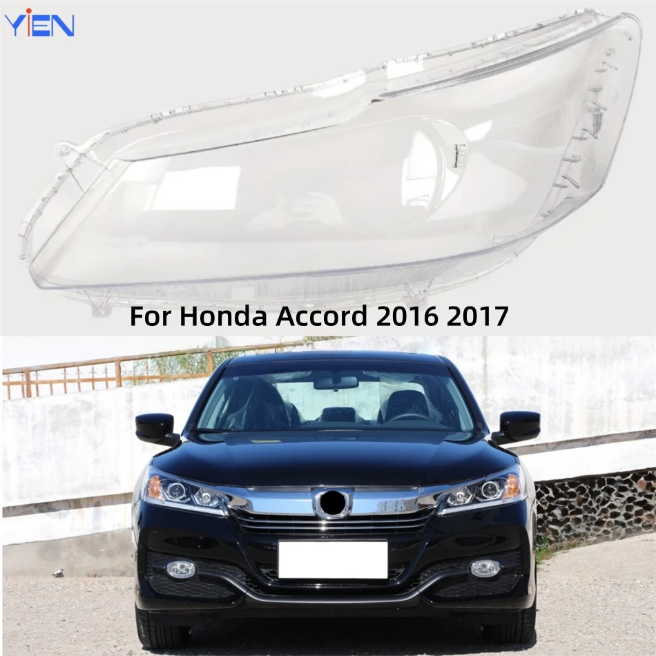 For Honda Accord 9.5Th Generation 2016 2017 Car Products Lampshade Headlights Cover Car Front Headlight Lens Cover Lights Shell