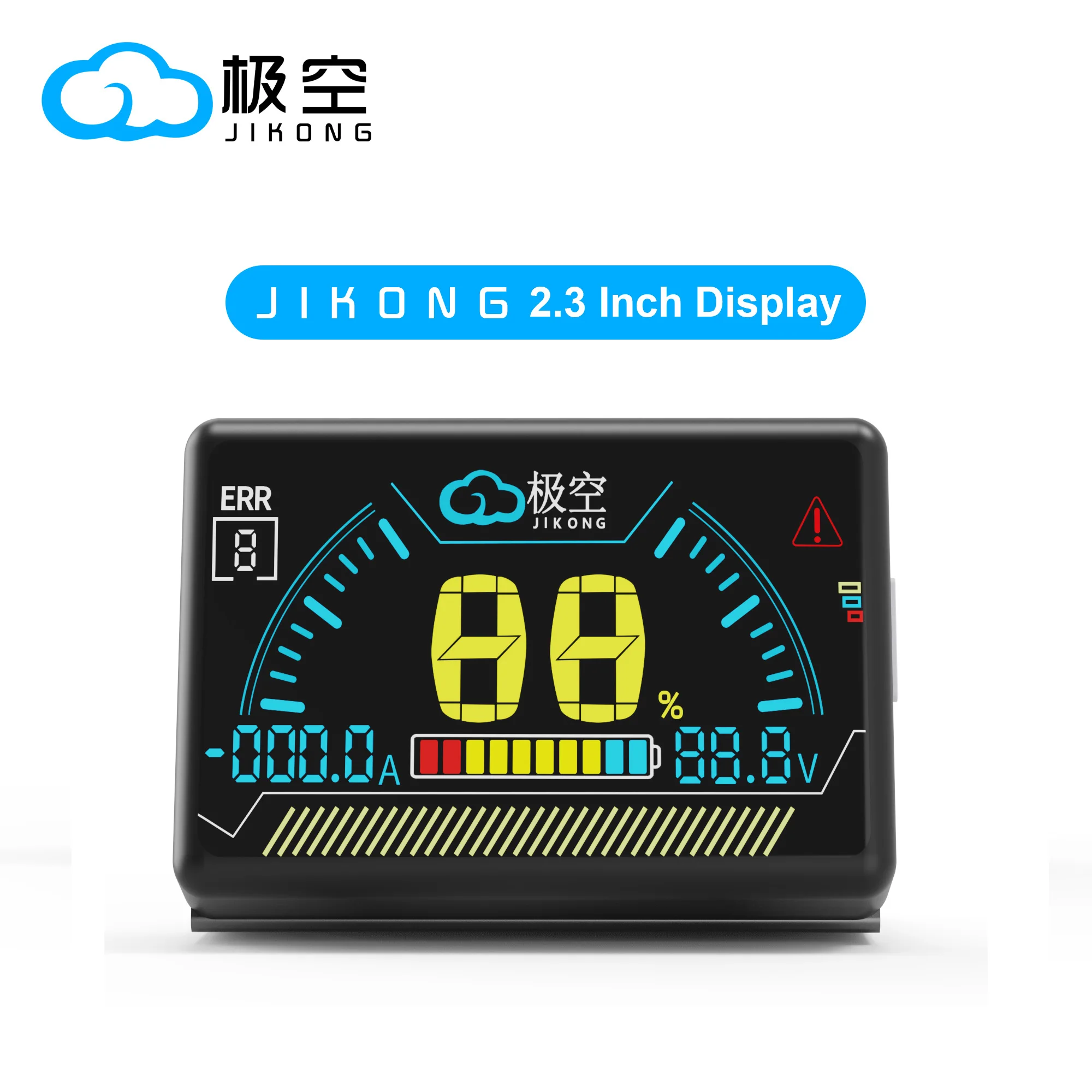 

JIKONG Smart BMS with LCD Display 2.3 Inch Intelligent Battery Level Indicator Accessory with 3500mm Cable for Battery Managemen