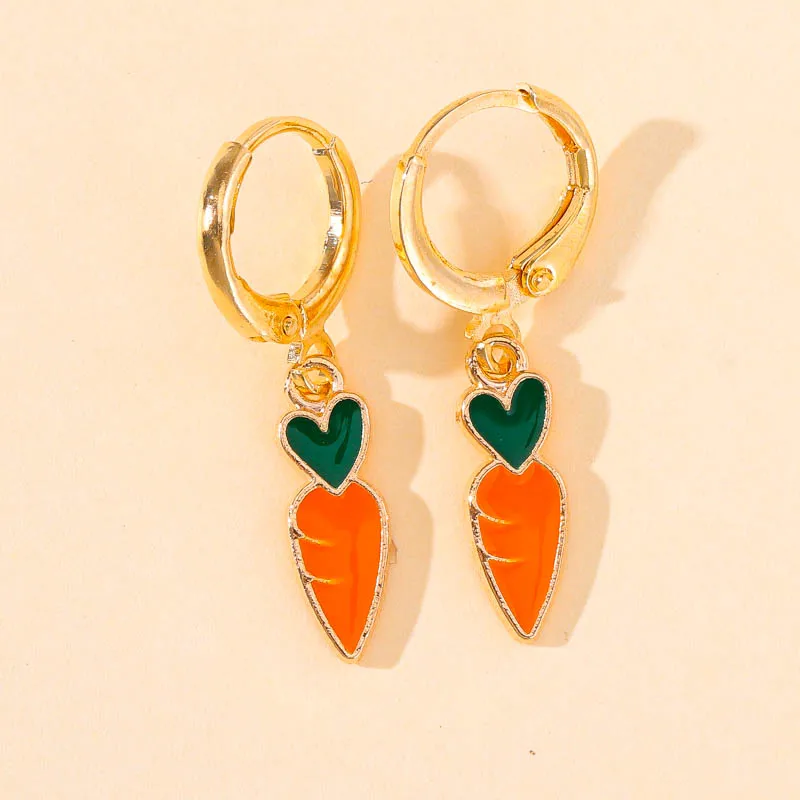 15 Styles Trendy Enamel Sweet Fruit Dangle Women\'s Earrings Strawberry Cherry Grape Dangle Earrings Fashion Jewelry Party Gifts