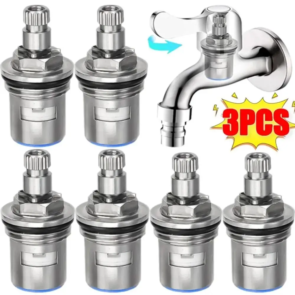 New Stainless Steel Faucet Valve Core Universal Rust Resistant Tap Valve Easy Installation Inner Valve Kitchen Faucet