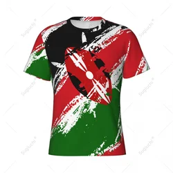 Custom Name Nunber Kenya Flag Color Men Tight Sports T-shirt Women Tees jersey For Soccer Football Fans