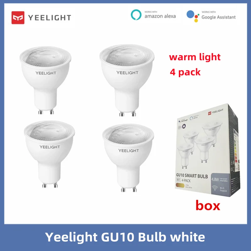 Умная Светодиодная лампа Yeelight GU10 с регулируемой яркостью, 350 люмен