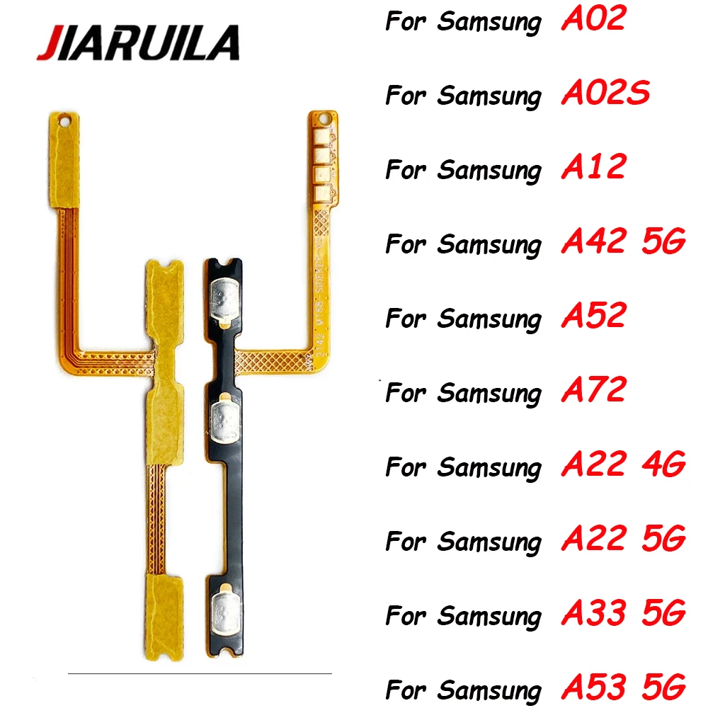 

50Pcs New Power On Off + Volume Up Down Side Switch Key Button Flex Cable For Samsung A03S A03 Core A13 4G A22 A33 A73 A52 A53