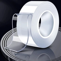 1M/2M/3/5M Nano Tape Double Sided Tape Transparent NoTrace Reusable Waterproof Adhesive Tape Sticker Cleanable Home