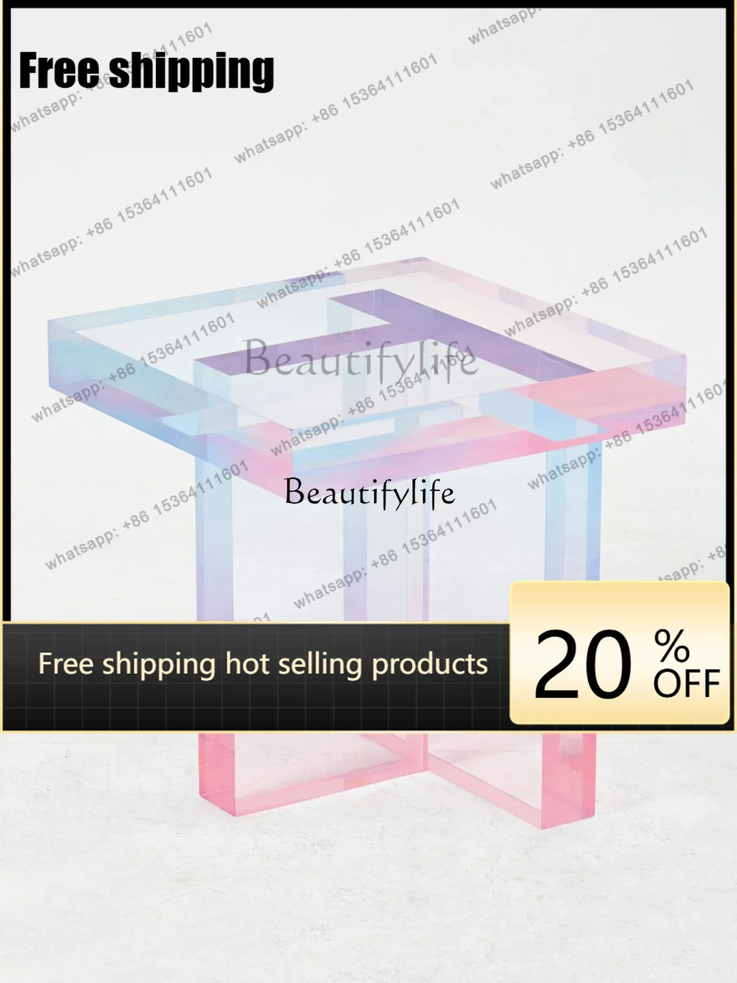 hot  Creative art small coffee table modern simple Italian high-end living room corner tableFactory Direct