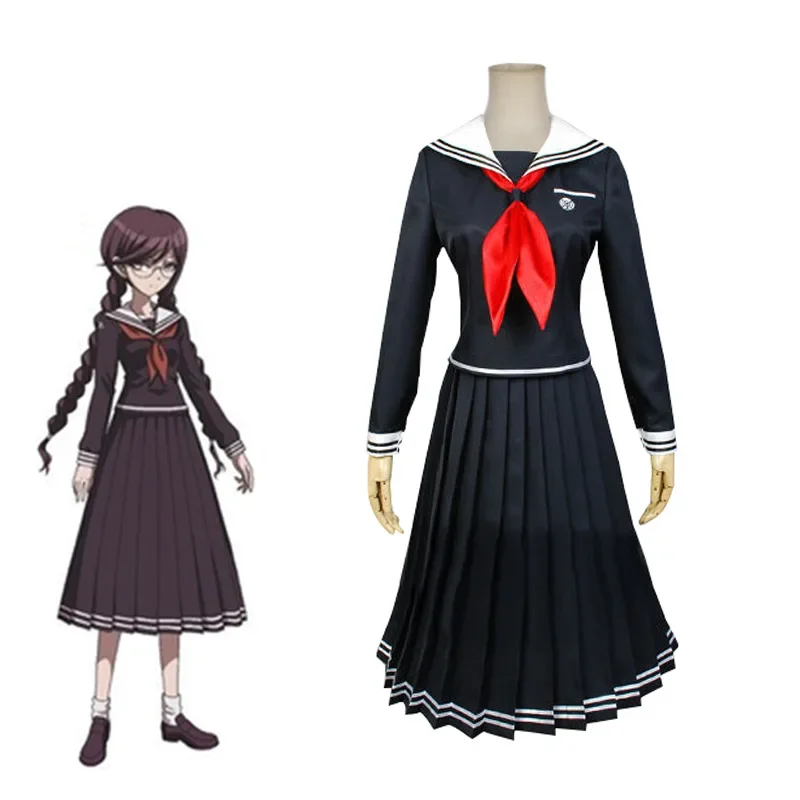 Anime Danganronpa Toko Fukawa cosplay costume Dangan-Ronpa cos Halloween party costume adult women JK sailor suit tops skirt