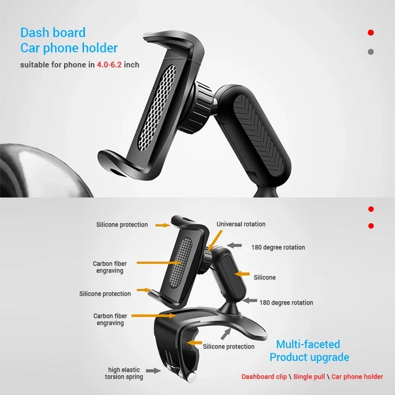 Car Dashboard Phone Holder Smartphone Stand For Mitsubishi Asx Lancer Outlander Pajero Sport L200 Colt Carisma Galant Grandis