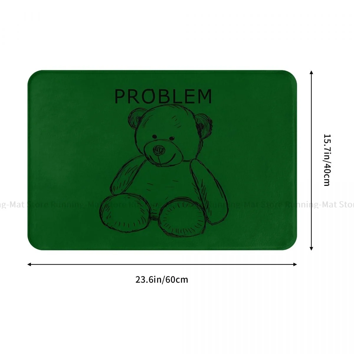 Teddy Bear Anti-Slip Doormat Kitchen Mat Problem Geen Black Balcony Carpet Entrance Door Rug Bedroom Decorative