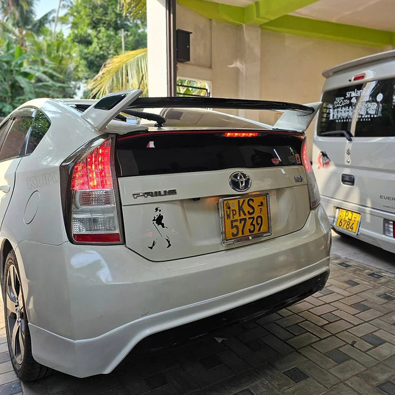 For Prius Spoiler 2003 2004 05 06 07 08 09 10 11 2012 Toyota Prius Spoiler ABS plastic Material Car Rear Wing Color Rear Spoiler