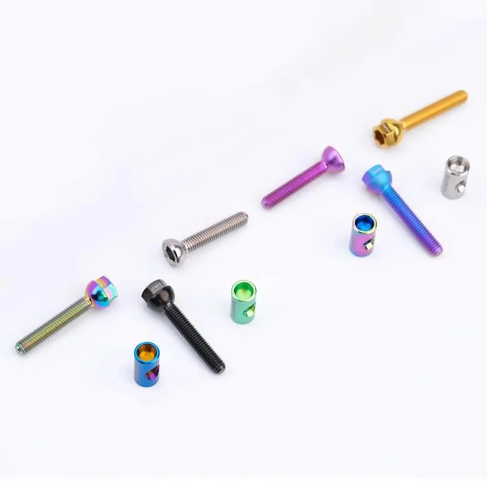 A Set S-PARTS titanium screws saddle locking screws seatpost titanium screws for VOICE VFV seatpost titanium bolts
