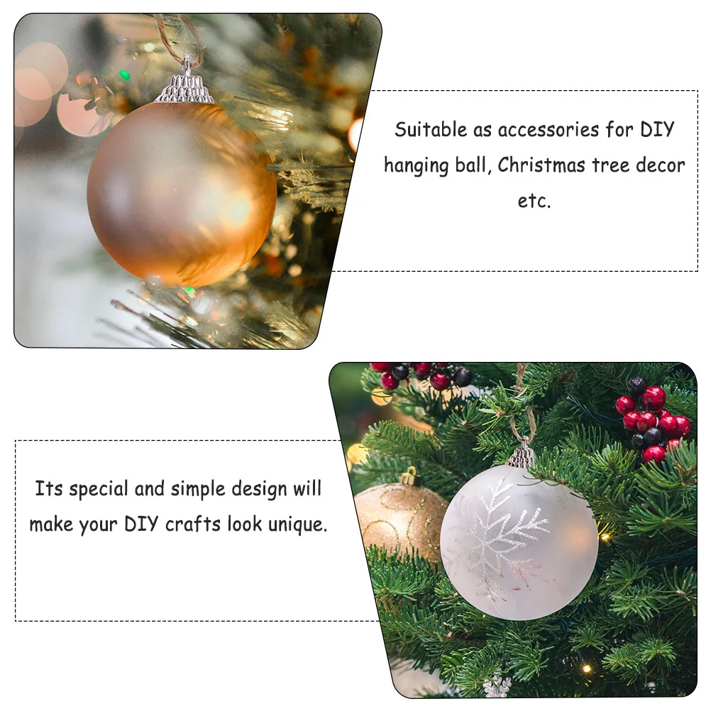 

150Pcs Ball Hat Caps DIY Christmas Tree Decor Creative Pendant Accessories Easy Use Unique Party Supplies Ornament Caps