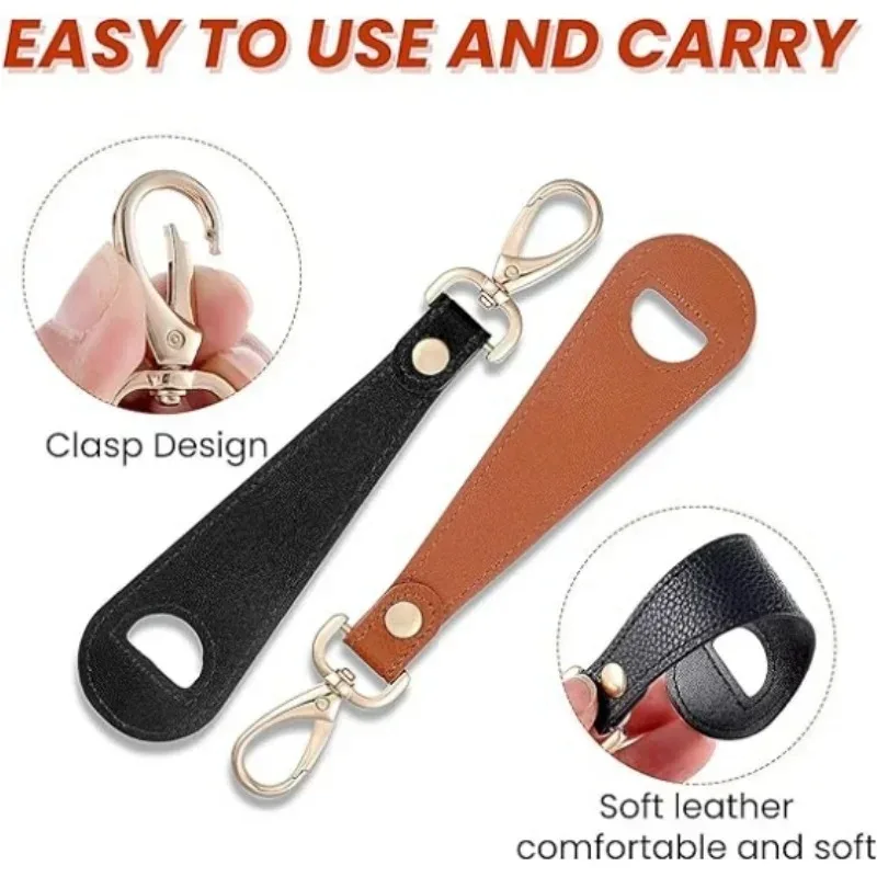 Solid Color Hat Storage Clip Outdoor Mountaineering Gloves Anti-lost Leather Buckle To Play Sunshade Silk Scarf Hanging Buckle image 6
