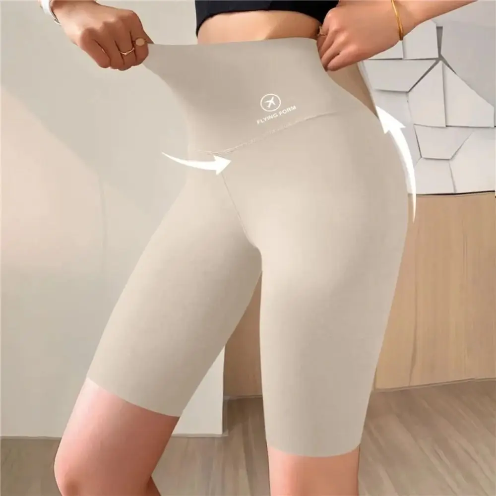 

New Polyester Fibre Thin Five-cent Yoga Pants Slim Fit Elastic Push Up Shorts High Waist Sports Short Leggings Women