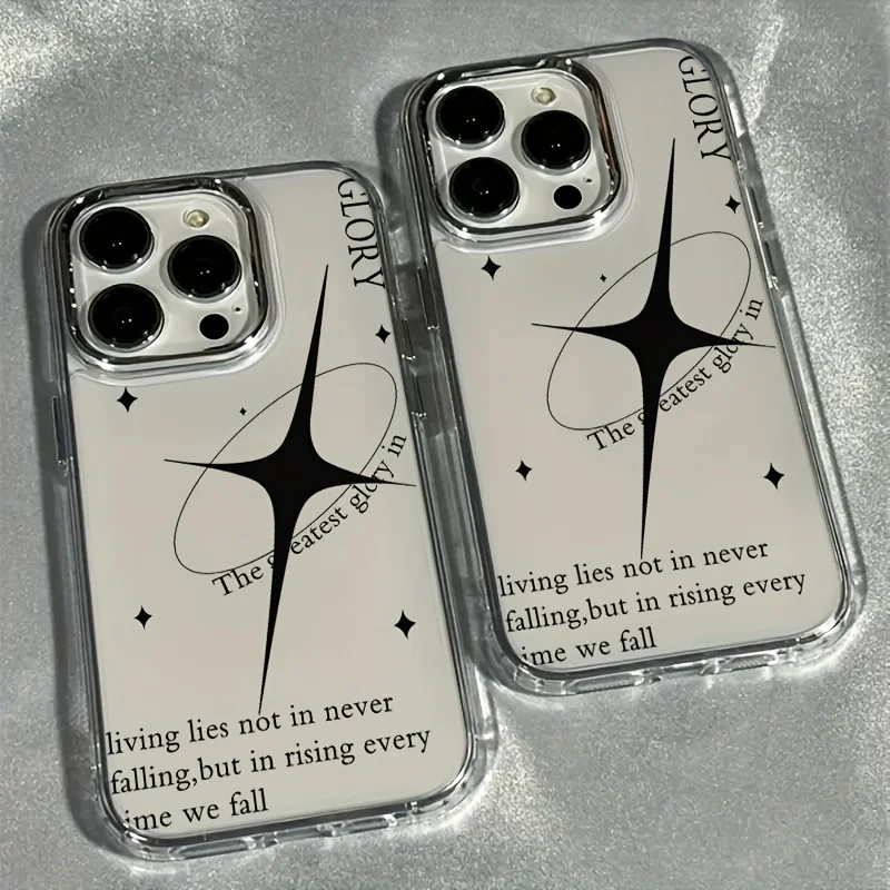 Shockproof Y2K Black Star Phone Case For Samsung Galaxy S25 S24 Plus S26 Ultra A56 A55 A57 A36 A37 A07 A06 A17 A26 Soft Cover