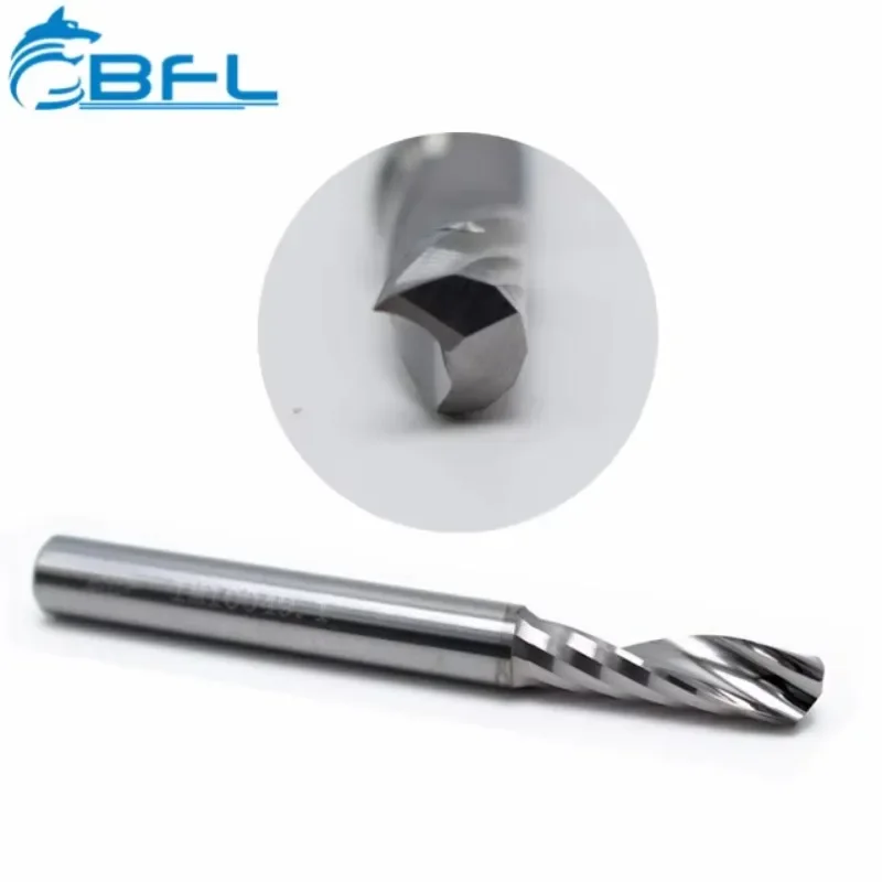 Solid carbide CNC end mills, CNC engraving tools, suitable for woodworking, 10 pieces per box.