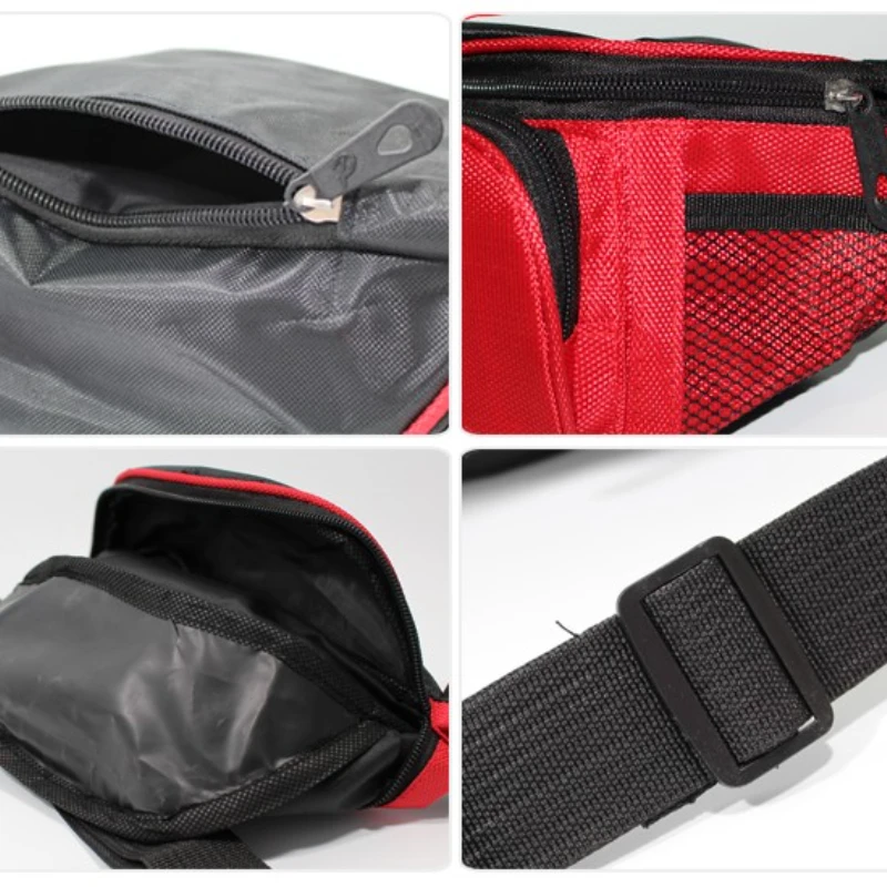 First Aid Fanny Pack Medical Storage Red Travel Rescue Waist Bag Empty Pouch Compact Survival Medicine Pocket Container
