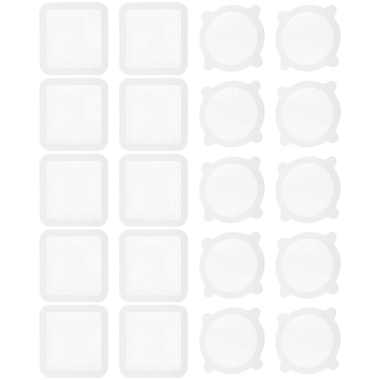 

20 шт. наклеек-фильтров для слива в полу, защита от засоров, для кухни и ванной, практичная сетчатая наклейка-фильтр для раковины