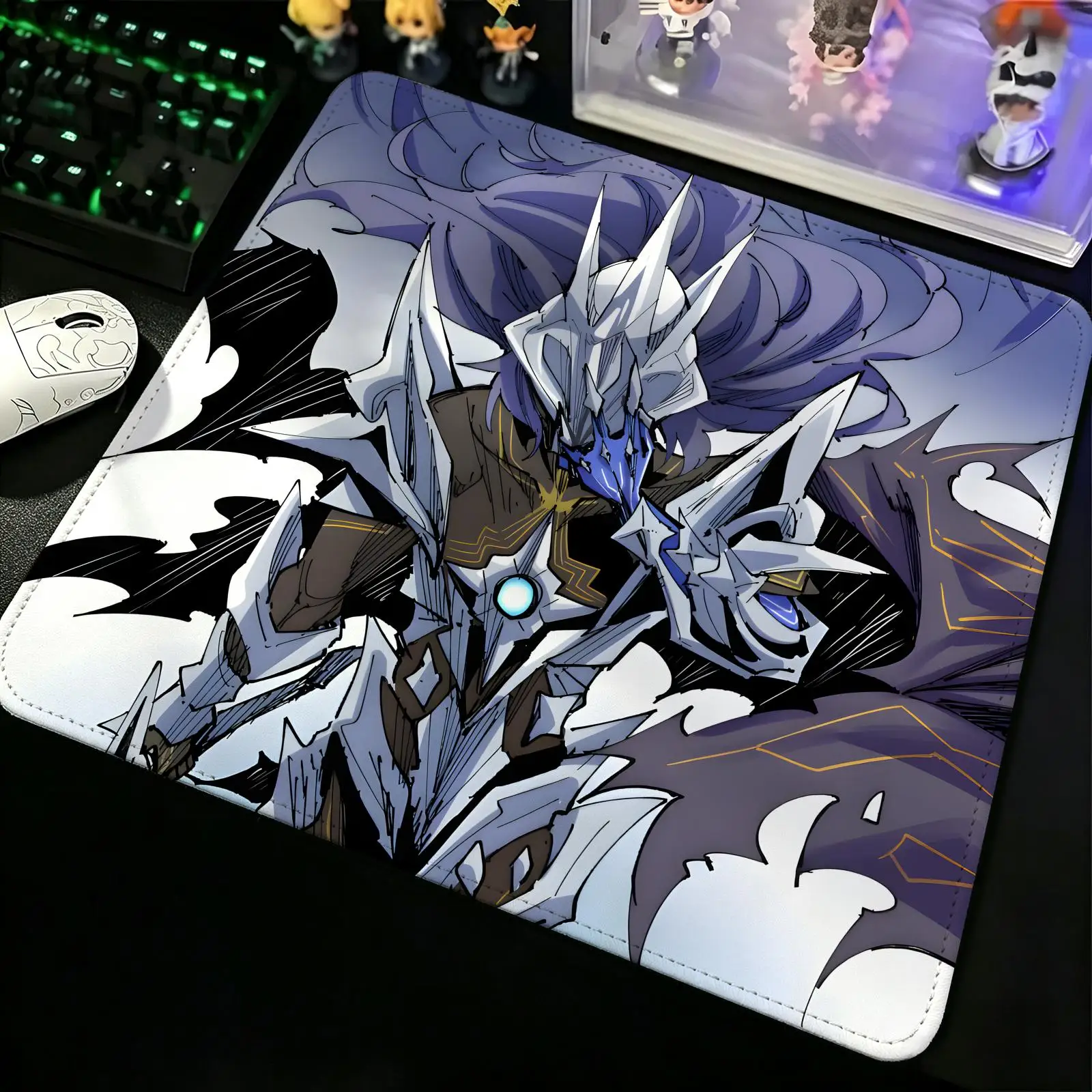 Compact Gaming Mat Reinforced Stitched Border,Zenless Zone Zero Pyrois S/M Sizes Portable Laptop Desk Pad for Office & E-sports