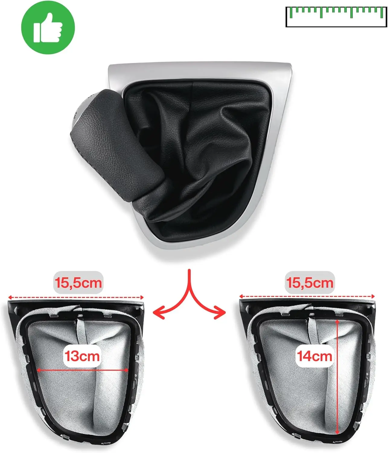 

5 Speed Shift Handle Kit Gear Shift Knob Compatible with Renault Clio IV 2012-2020