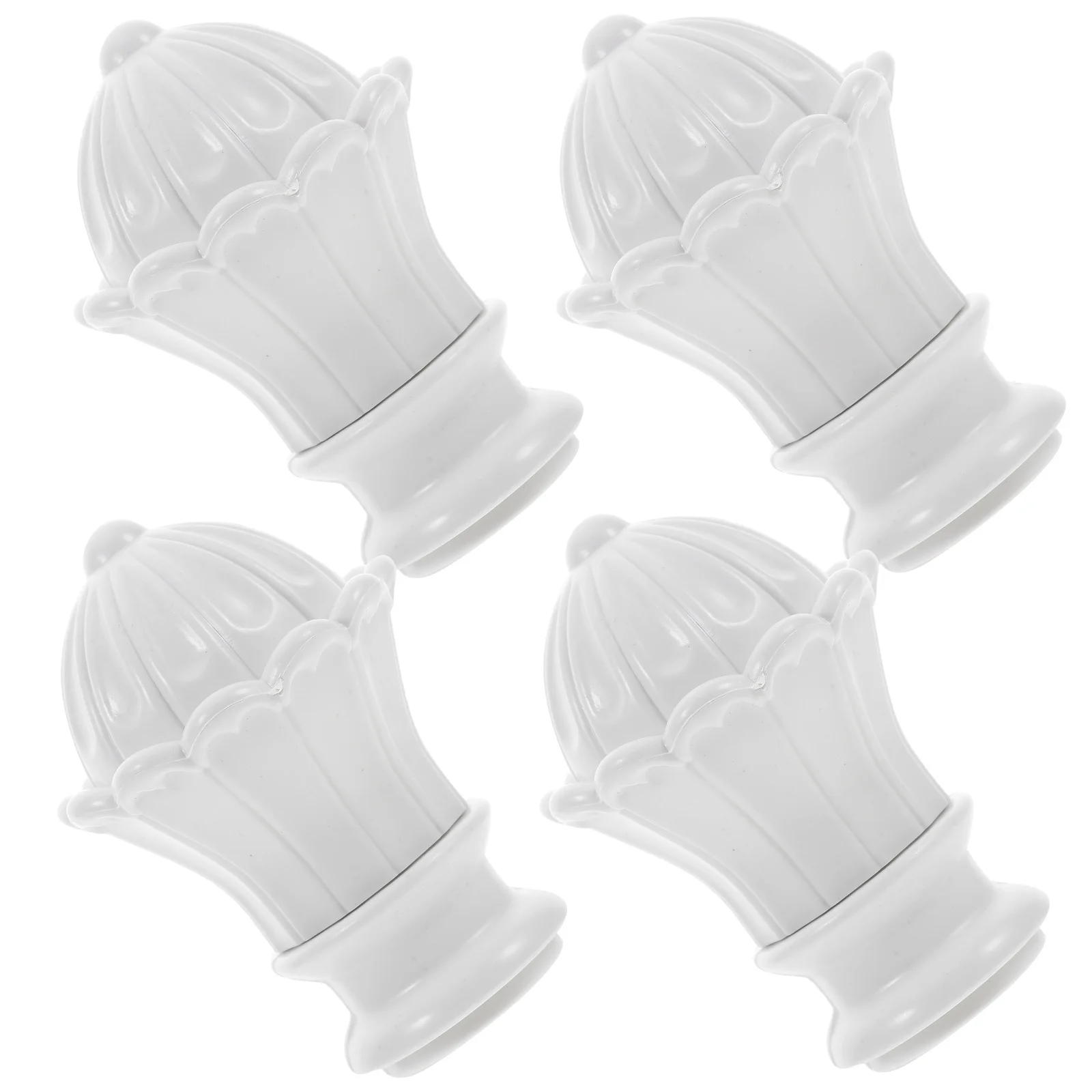 4 قطعة قضيب الستارة رؤساء الزخرفية البلاستيك Finials ل 26-28 مللي متر قضبان نهاية قبعات نافذة العلاج مزرعة الستائر السكك الحديدية سدادة