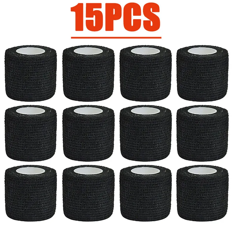 3/15/30/48Pcs Schwarz Sport Selbstklebende Elastische Bandage Wrap Band Hansaplast Für Knie Unterstützung Pads finger Knöchel Palm