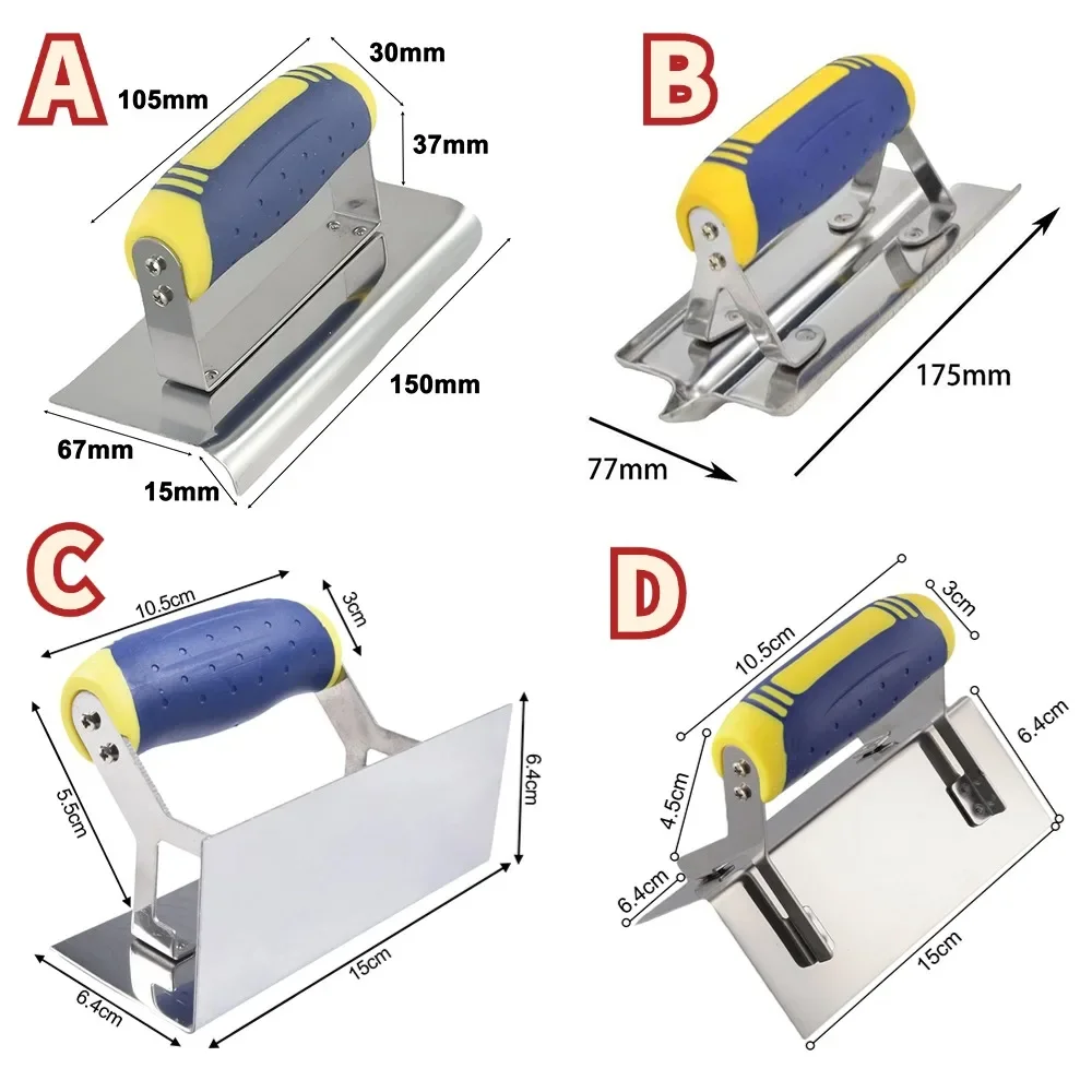 Lidar com calcestruira mão edger concreto mão edger extremidades curvas e borda radiada design alça ergonômica palavras-chave características