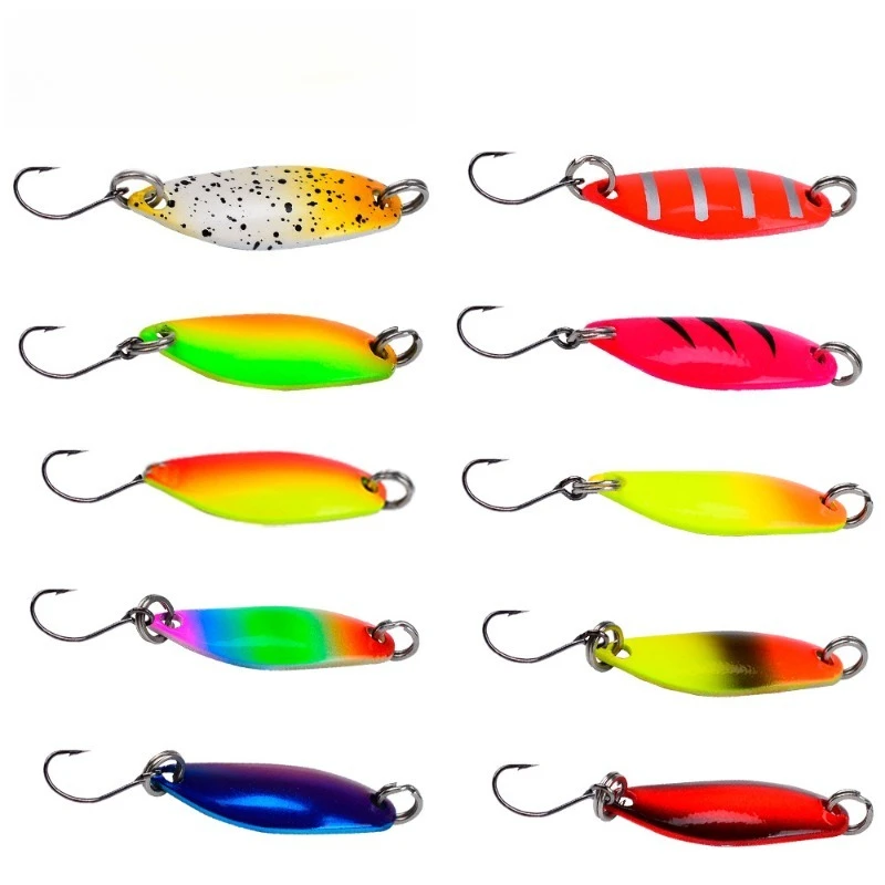 

10pcs Micro Colored Glitter Trout/Bass LureSpoonbait Spinners Spoon Artificial/Hard Bait Sequins for Carp FishingTackle/Wobblers