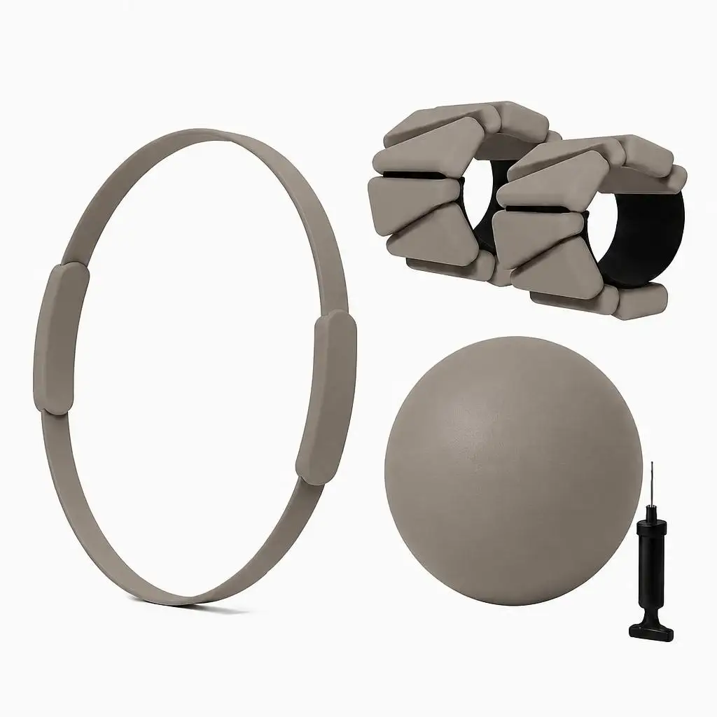 High High Quality Pilates Essential Kits Silicone Ankle Weights Mini Yoga Ball with Pump Pilates Ring Yoga Set for Women Home Workout - Aliexpress Deal
