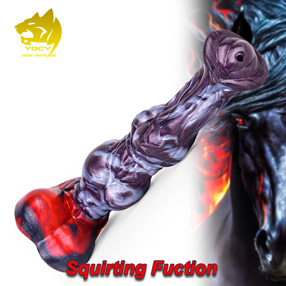 YOCY Horse Dildo Monster Fantasy Ejaculating Toy Fake Animal Penis Massager Masturbator Sex Toy For Adult 18+