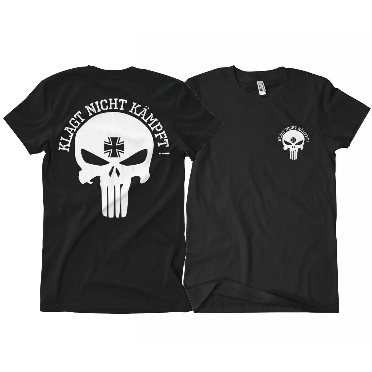 

Klagt Nicht Kampft. Deutschland Military Bundeswehr Skull T-Shirt. Premium Cotton Short Sleeve O-Neck Mens T Shirt New S-3XL