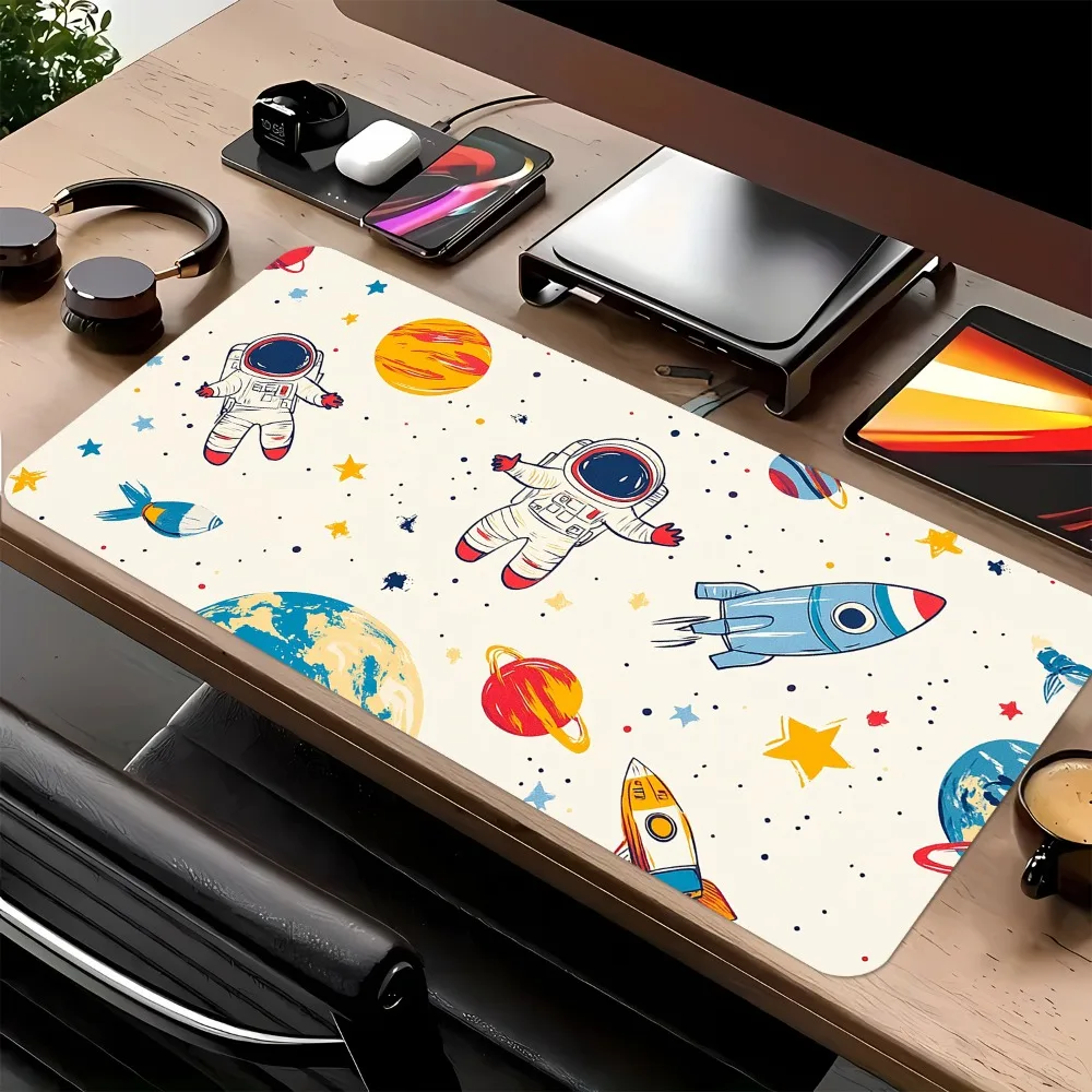 Space themed mouse pad, rubber anti slip computer, laptop desktop pads, thick keyboard, PC accessories, lock edge design