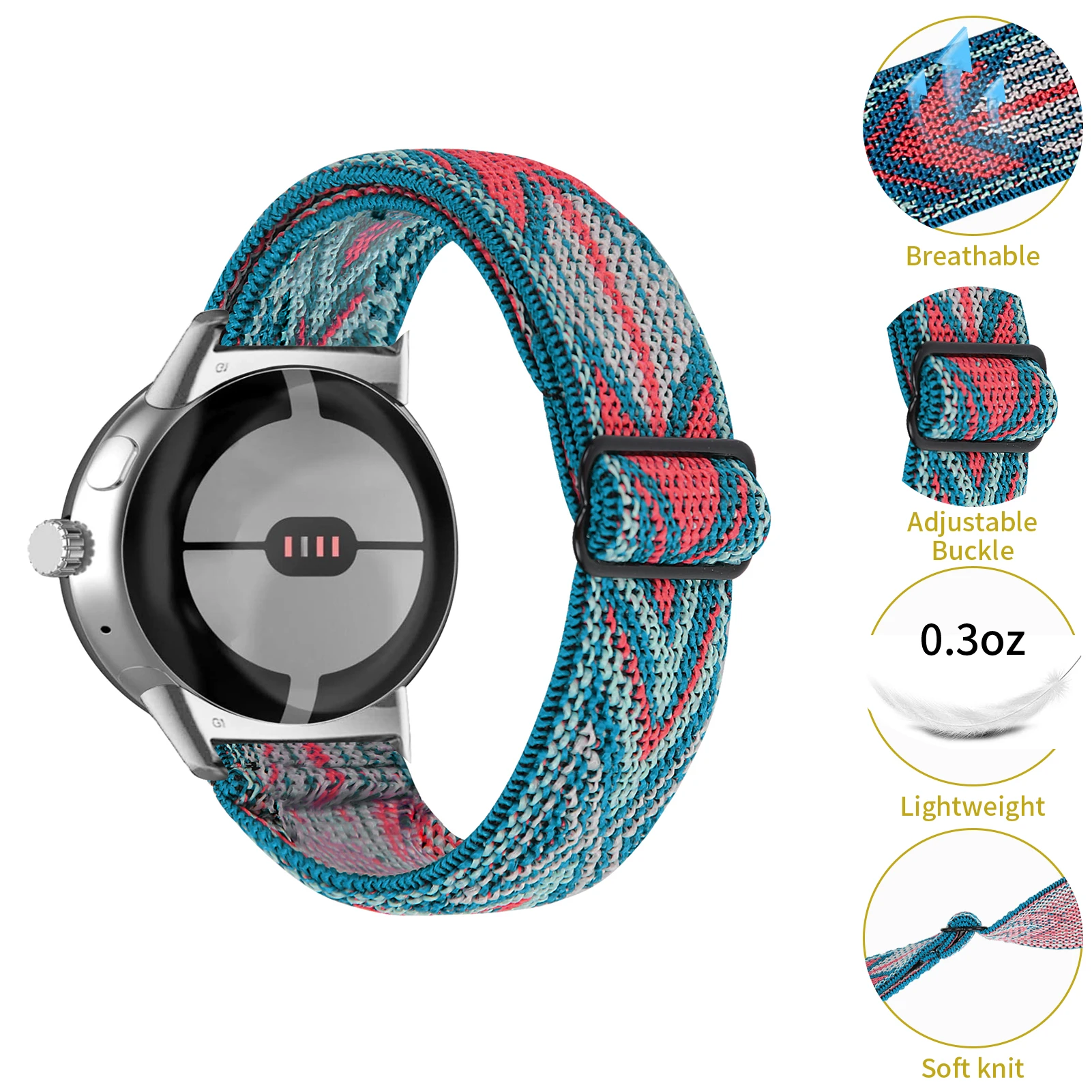 حزام نايلون لساعة جوجل بيكسل 2 1 حزام ساعة معصم قابل للتنفس لساعة جوجل بيكسل 3 41 مللي متر حزام سوار ساعة ذكية