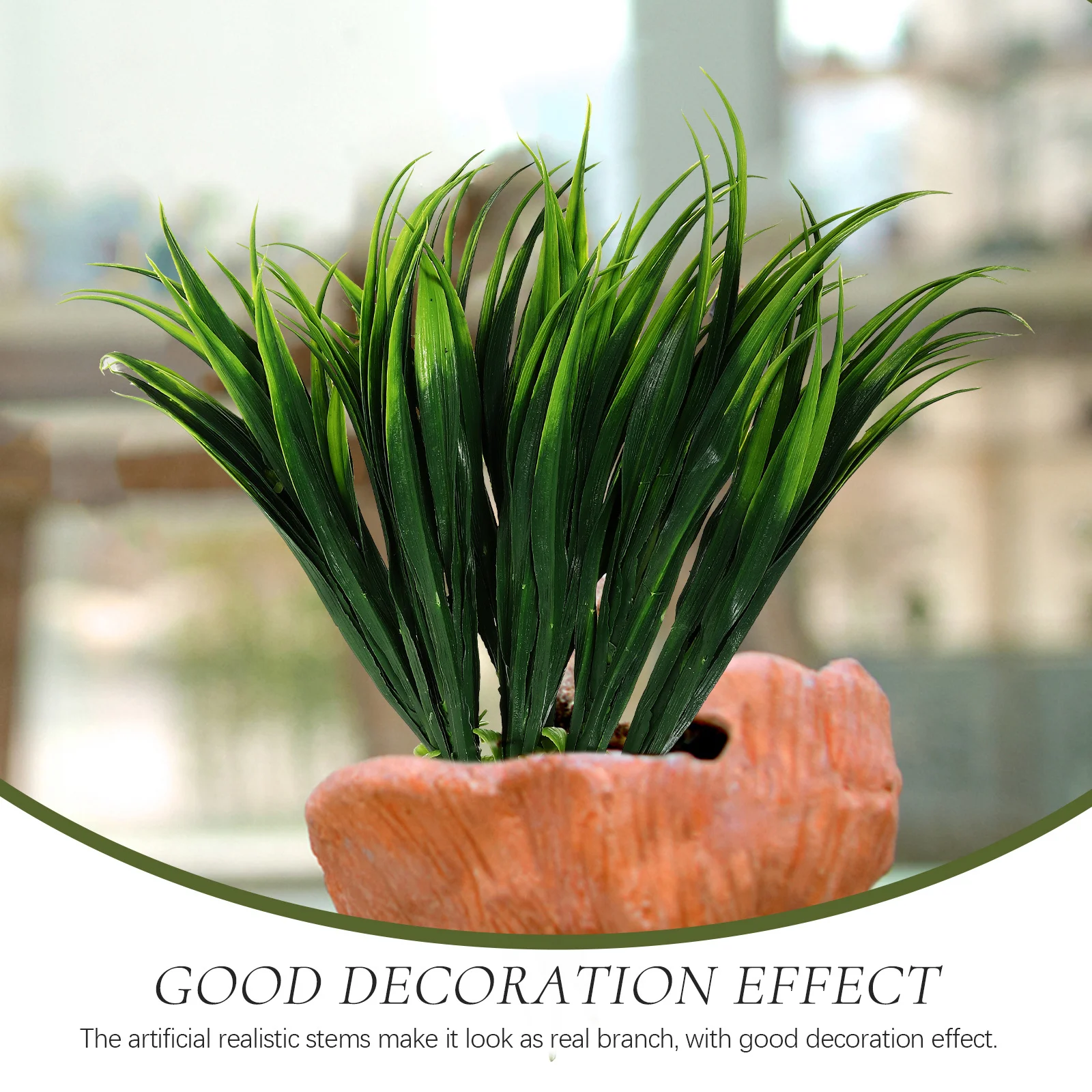 

6pcs Plastic Plants For Outdoors Artificial Greenery Decor Fake Plant Stem For Vase Farmhouse Wedding Decoration