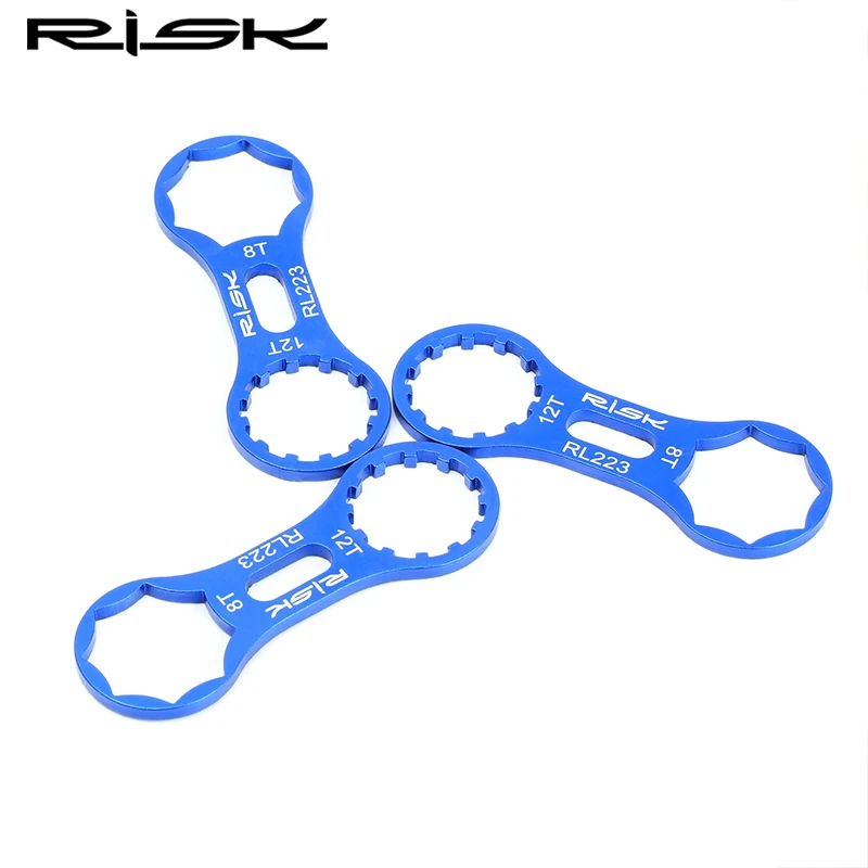 RISK-herramientas de extracción de horquilla delantera de bicicleta de montaña, 8T, 12T, llave Suntour XCM, XCR, XCT, RST, herramientas de