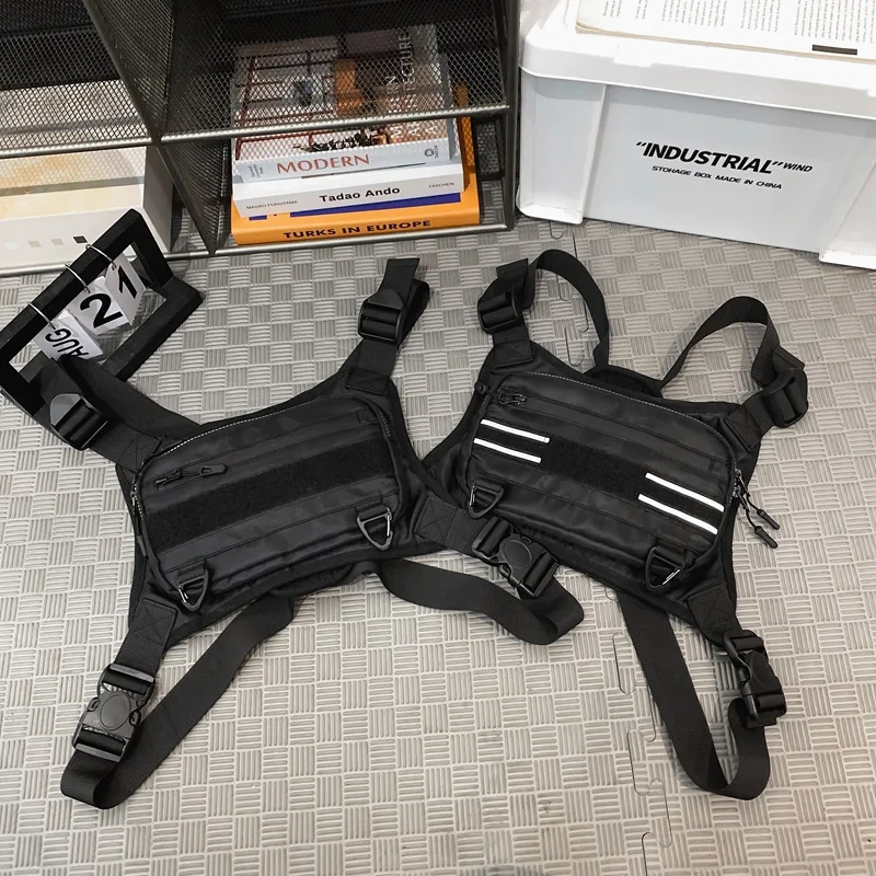 

Нейлоновая водонепроницаемая тактическая спортивная нагрудная сумка, ветрозащитная светоотражающая жилетка, рабочая сумка, мужская и женская нагрудная сумка