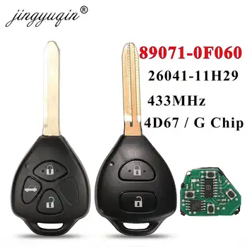 Dálkový klíč Jingyuqin 2/3 tlačítka 433MHz 4D67 / G čip pro Toyota Corolla Avensis Yaris Verso Auris Přívěsek 26041-11H29 89071-0F060 10 nejlepší prodej Výměna klíče u Toyoty Verso - №2