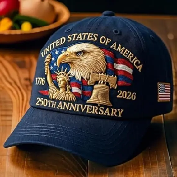 Eagle & Liberty — шляпа до 250-летия США, регулируемая хлопковая бейсболка с патриотическим принтом для мужчин и женщин