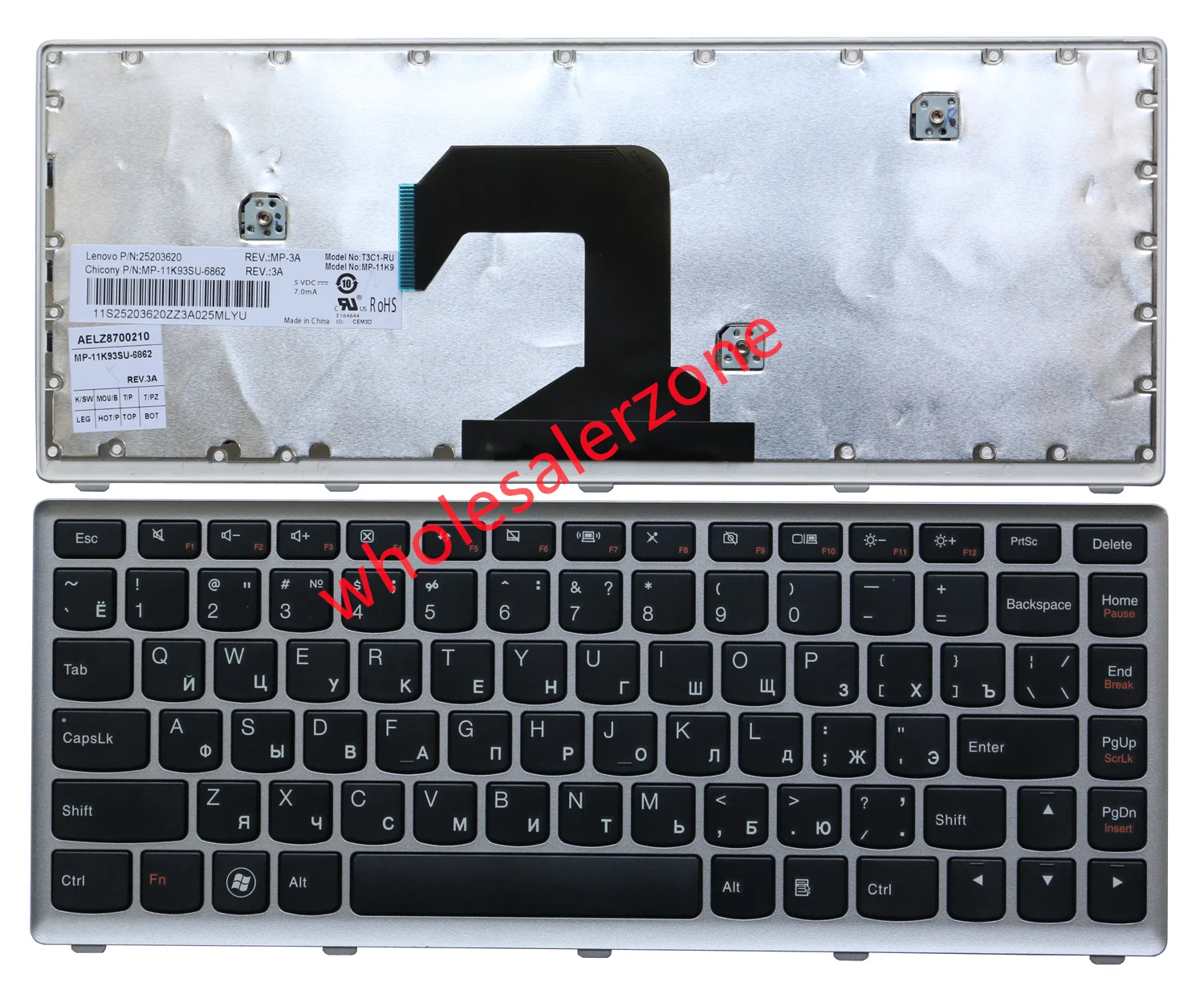 Новинка для ноутбука Lenovo Ideapad U410 серии 25203620 MP-11K93SU-6822, RU/русская раскладка, клавиатура