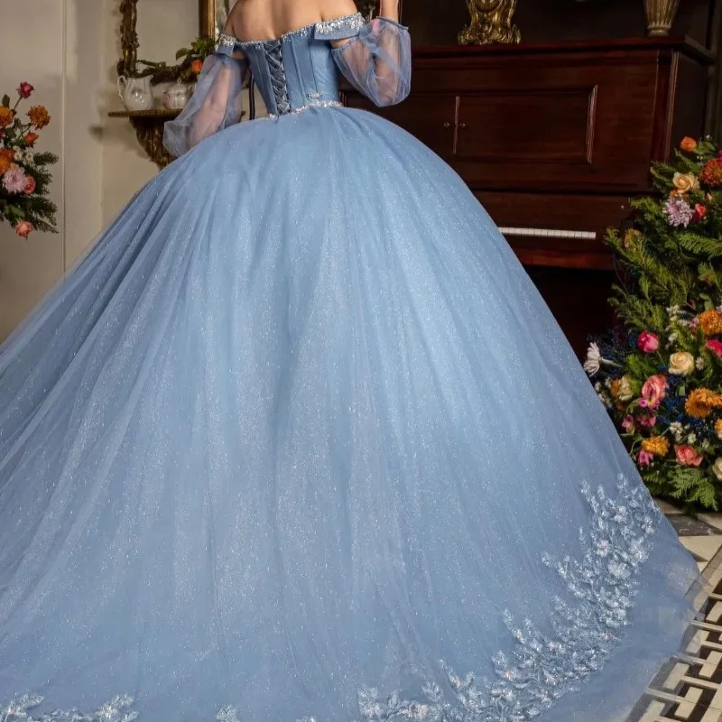 Elegante Prinses Baljurk Charmante Quinceanera Jurk Klassiek 3d Bloem Appliqué Pailletten Met Cape Sweet 16 Jurk