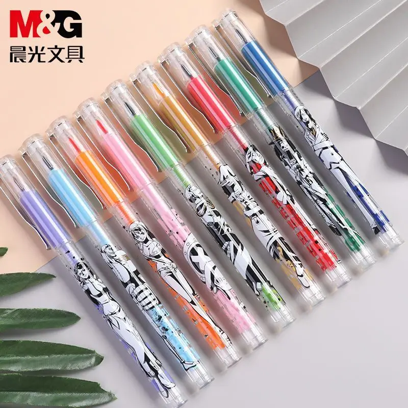 One Piece Anime Peripheral Color Gel Pen 0.5mm Set Drawing Marker Cartoon Cool 9 Colors Office Student Gift Wholesale New