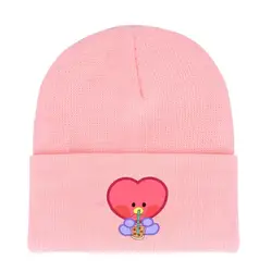 Anime Cartoon Bt21 Tata Cooky Shooky Knitted Hat Creative New Korean Style Student Warm and Cold Woolen Hat Gift for Friends