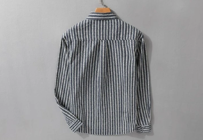 Spring Autumn Striped Korean Shirt Jacket For Men Stylish Youth High-end Top Long Sleeve Casual Outerwear Floral Blouse Hiphop