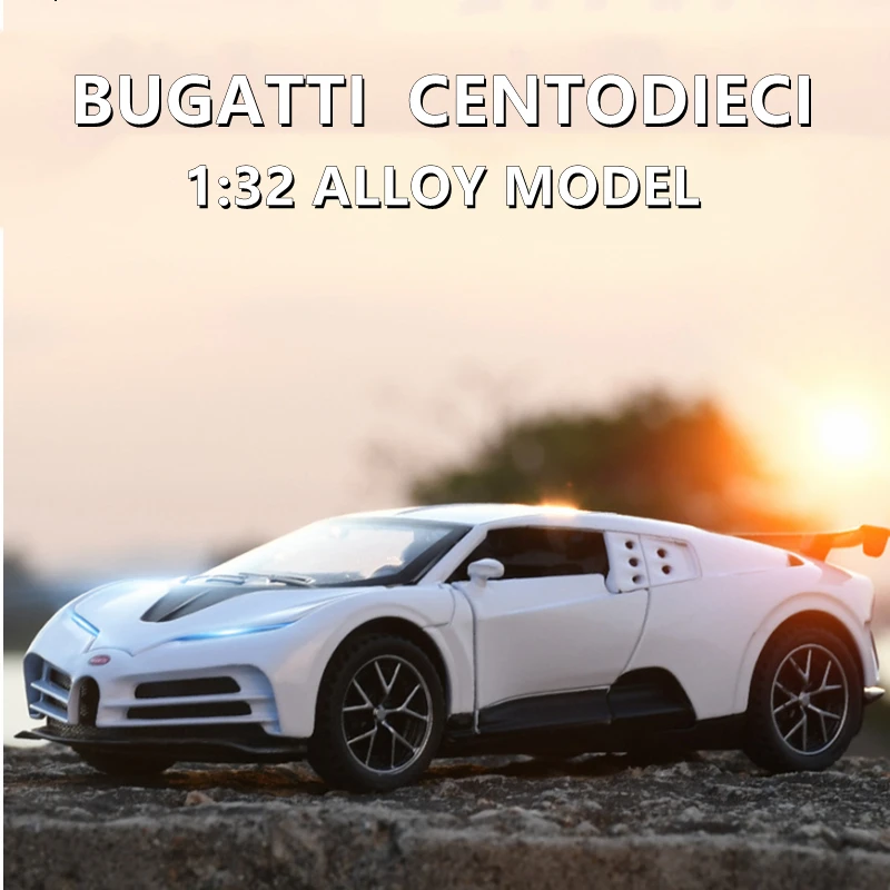 

1:32 Bugatti Centodieci Carbon Fibre Alloy Sports Car Model Diecast Metal Toy Car Model Simulation Collection Toy Gift