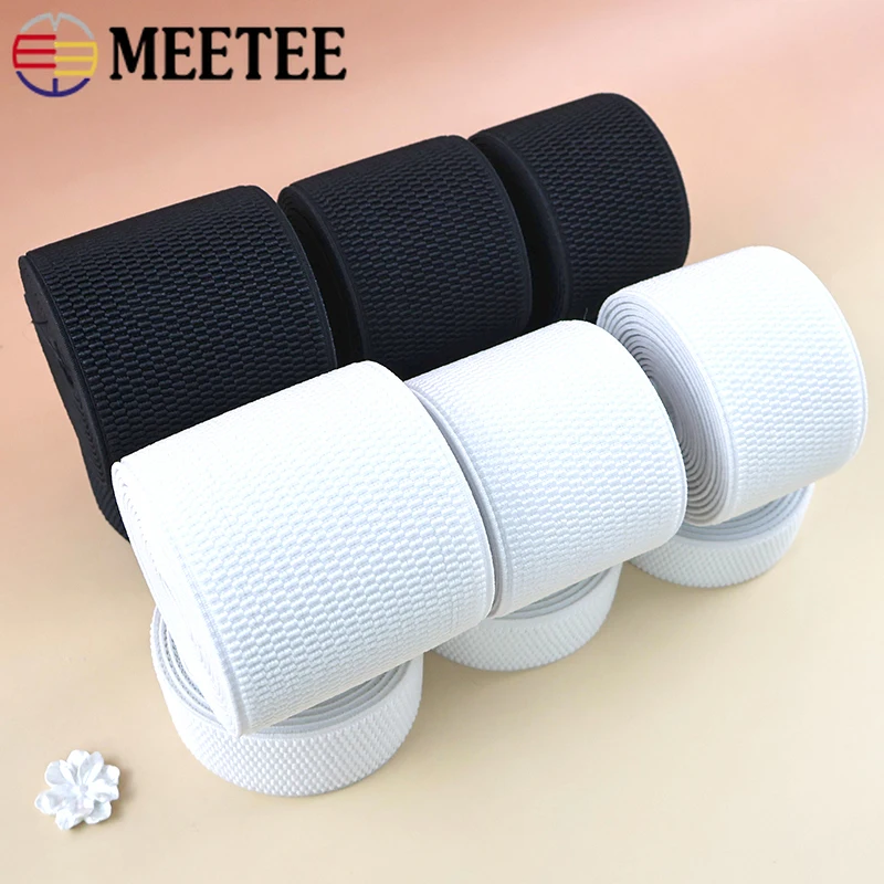 

5/10Meters 25-100mm Polyester Elastic Band for Jeans Pants Waistband Rubber Bands Crafts Garment Stretch Tape Sewing Accessories